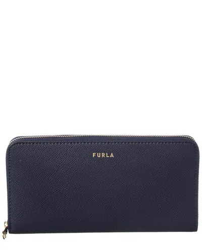Furla Gardenia Leather Wallet In Blue
