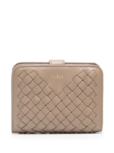 Furla Gerla Leather Wallet In Neutrals