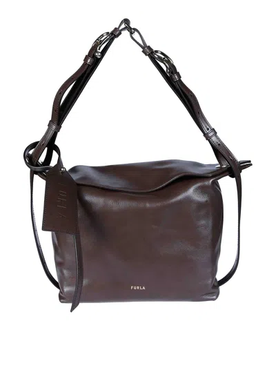 Furla Ginevra M Shoulder Bag In Brown