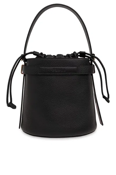 Furla Giove Drawstring Mini Bucket Bag In Black