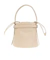Furla Giove Mini Bucket Bag Woman Shoulder Bag Beige Size - Leather In Nude