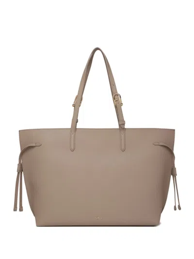 Furla Giove Drawstring Tote Bag In Neutral