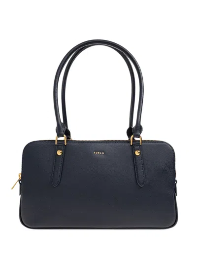 Furla Giulia M Zip Shoulder Bag In Blue