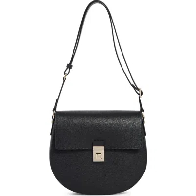 Furla Glenn Small Leather Crossbody Bag In Black