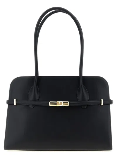 Furla Goccia Dome L Shoulder Bag In Black