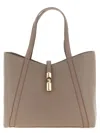 Furla Structured Shoulder Bag With Crossbody Strap And Top Handle In Brown