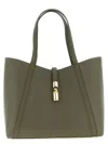 Furla Large Goccia L Leather Tote Bag In Green