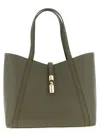 Furla Large Goccia L Leather Tote Bag In Green