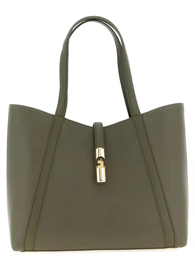 Furla Goccia L Shopping Bag In Green