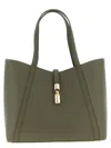 Furla Large Goccia L Leather Tote Bag In Green
