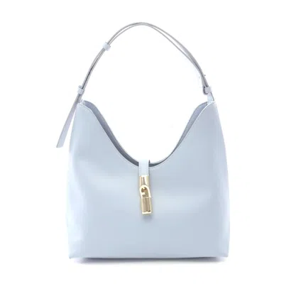 Furla Goccia Leather Shoulder Bag Blue