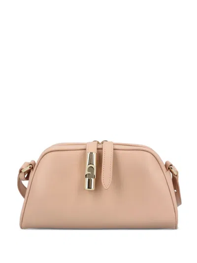 Furla Goccia Leather Shoulder Bag In Neutral