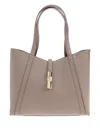 Furla Structured Shoulder Bag With Crossbody Strap And Top Handle In Brown