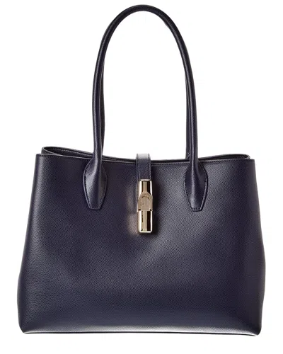 Furla Goccia Leather Tote In Pattern