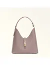 Furla Shoulder Bag Drop M In Tortora Color Leather In Purple