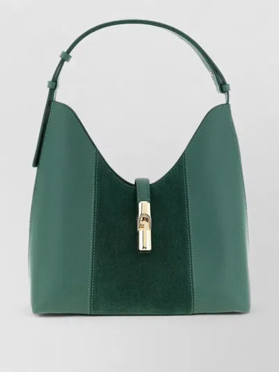 Furla Goccia Medium Hobo Shoulder Bag In Green