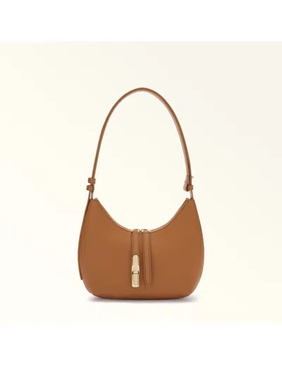 Furla Small Goccia Shoulder Bag In Brown