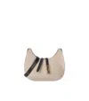 Furla Goccia S Natural Black Shoulder Bag In Beige
