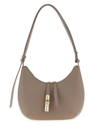 Furla Goccia S Shoulder Bags Gray In Brown