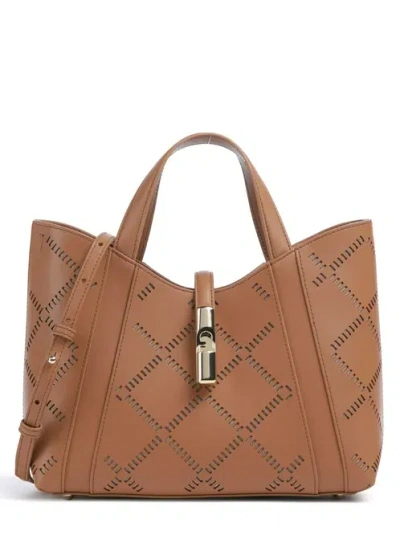 Furla Goccia S Tote In Brown