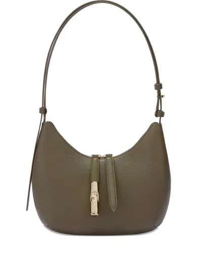 Furla Goccia Shoulder Bag In Green