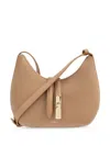 Furla Goccia S Zipped Shoulder Bag In Brown