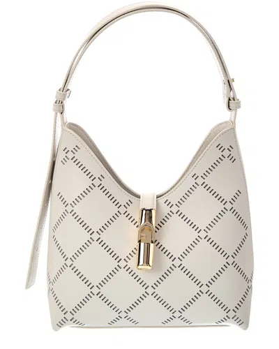 Furla Goccia Small Leather Hobo In Neutral