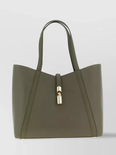 FURLA 'GOCCIA' TOP HANDLES SHOPPING BAG WITH GOLD-TONE HARDWARE