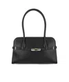 Furla Top Handle Shoulder Bag With Metal Hardware In Black