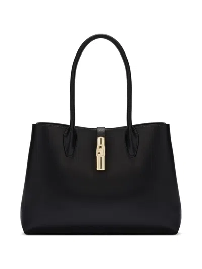 Furla Goccia Tote Bag In Black