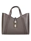 Furla Goccia Tote Bag In Gray