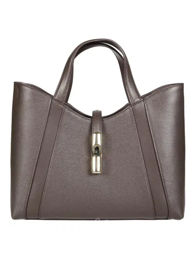 Furla Goccia Tote Bag In Gray
