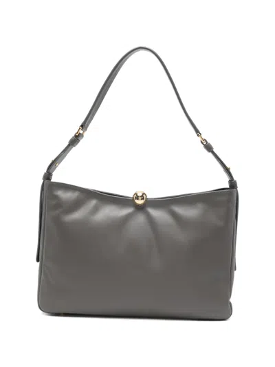 Furla Gold-tone Detail Leather Shoulder Bag In Red