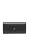 Furla Grained-leather Continental Wallet In 黑色