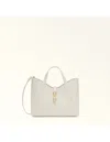 Furla Drop Xl Hobo Leather Bag Color Vanilla In Neutral