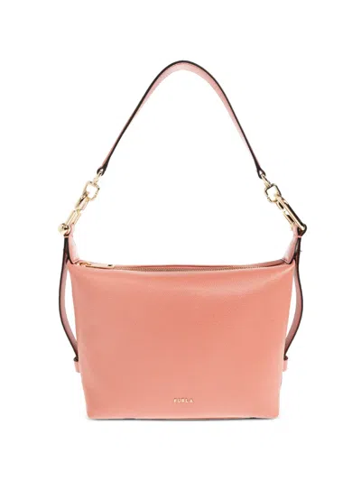 Furla Grained Leather Tote Bag In Pink