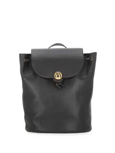 Furla Grainy Leather Backpack In Pink