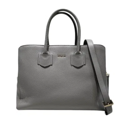 Pre-owned Furla Gray Leather Shoulder Bag Tote Bag ()
