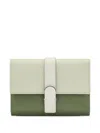 Furla Two-tone Leather Wallet In Green