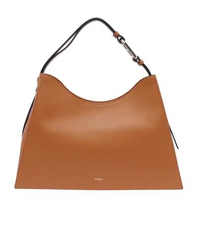 Furla Half Moon Shoulder Bag In Brown