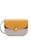 Furla Half-moon Shoulder Bag With Gold-tone Clasp In Multi