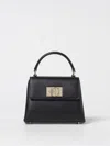 Furla Leather Mini Bag With Detachable Strap And Metal Hardware In Black