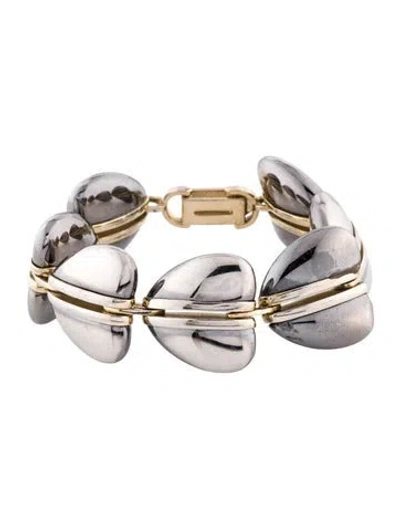 Pre-owned Furla Heart Station Bracelet, 6.5" In Multi