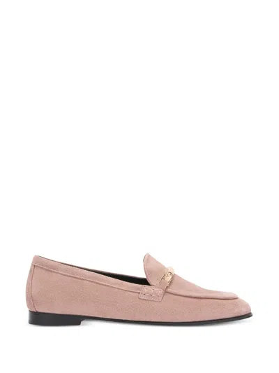 Furla Heritage Suede Loafers In Pink