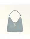 Furla Hobo Bag Goccia M In Leather In Nuvola