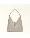 Furla 'droplet Hobo' Leather Bag In Vanilla