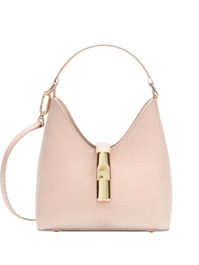 Furla Iride Grained Leather Bag In Pink