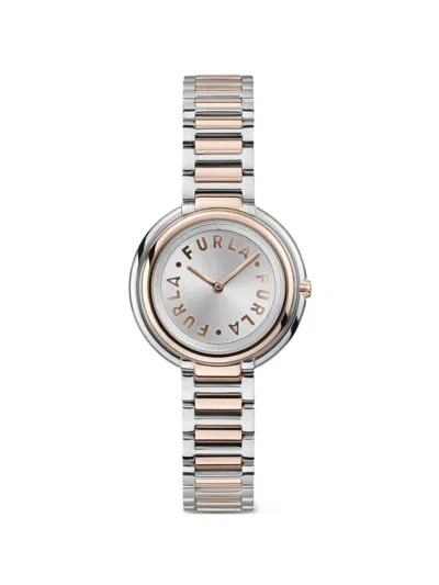 Furla Icon Shape 34mm Watch In Silver