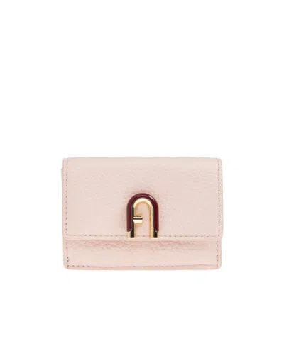 Furla Idea Logo Plaque Small Wallet In Pink