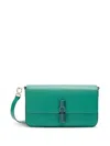 Furla Iride Clasp-fastening Leather Shoulder Bag In Green